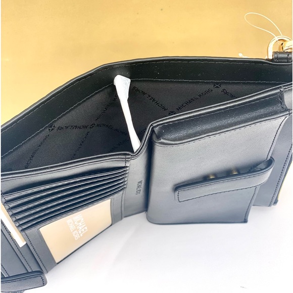 Michael Kors DoubleZip Wallet Wristlet Phone Case Black Multi - Picture 8 of 13